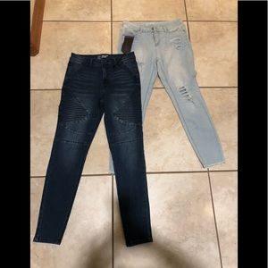 2 pair skinny jeans size 9